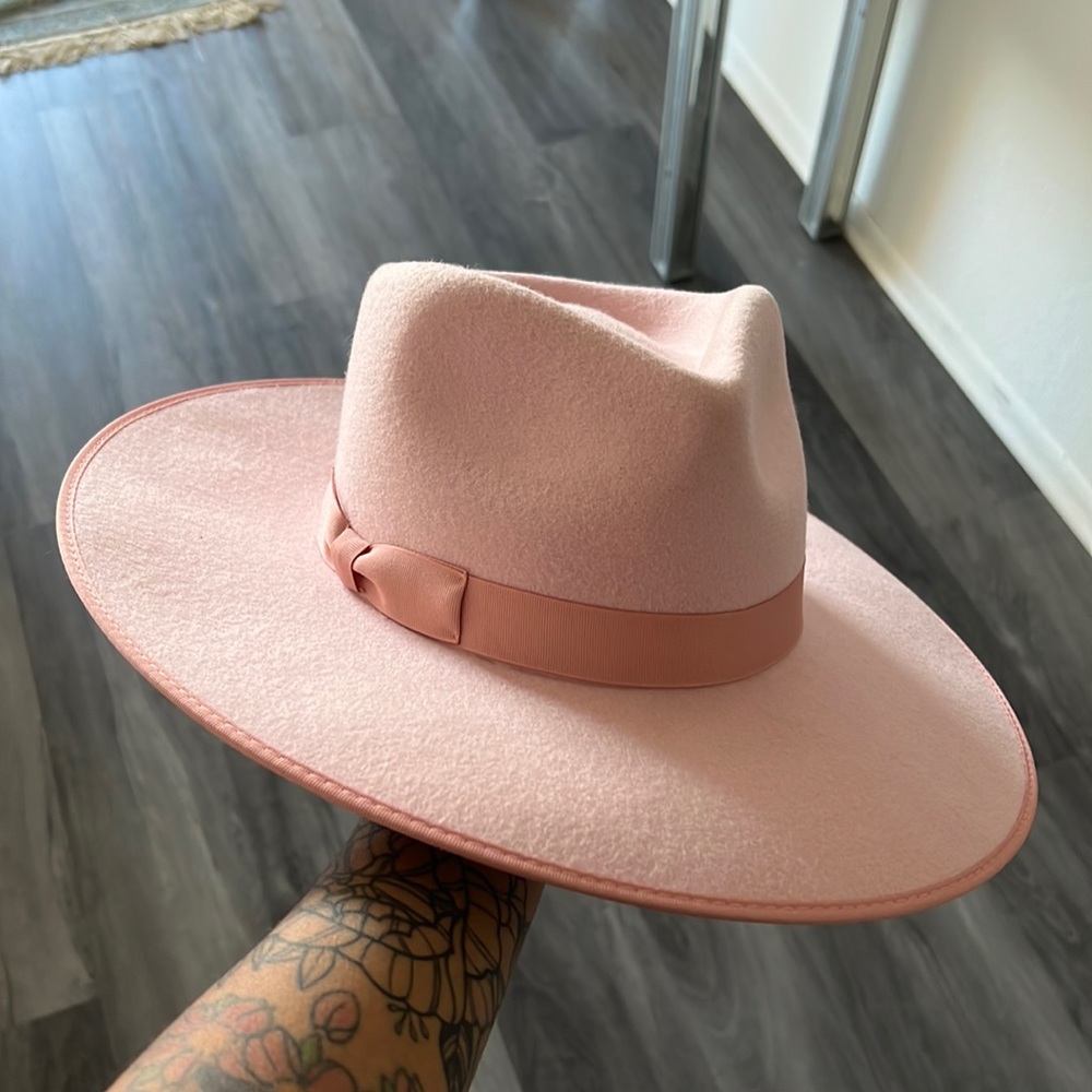 Lack of color rose stardust rancher hat
